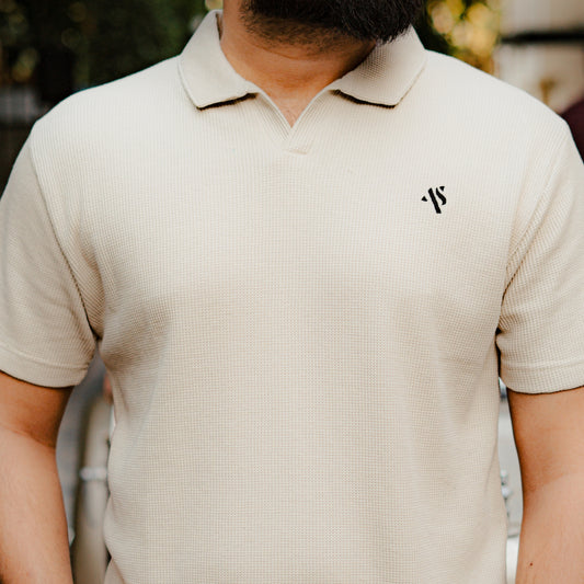 Sandstone - Waffle Knit Polo